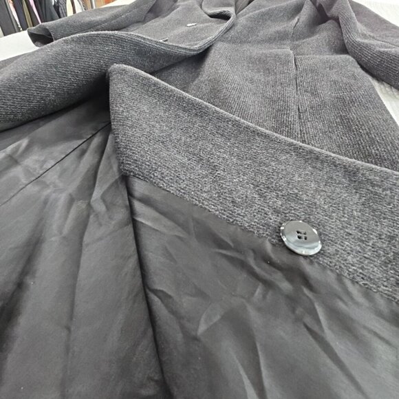 Vintage Karen Wool Cashmere Women's L Black Heavyweight Lined Coat USA Made EUC - Picture 3 of 16